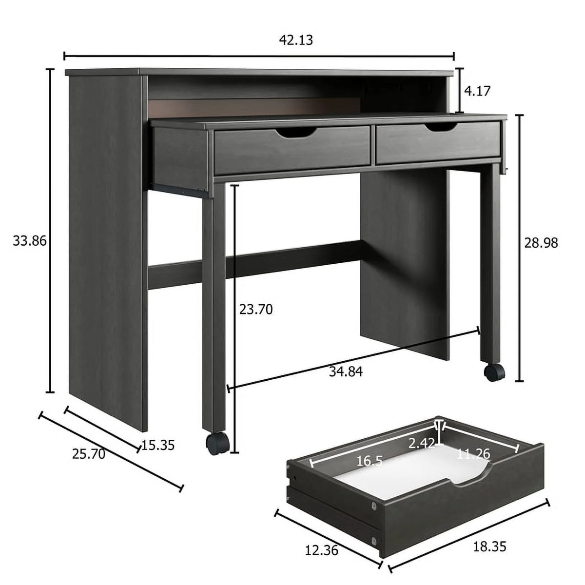 Extendable Wood Console Desk X957