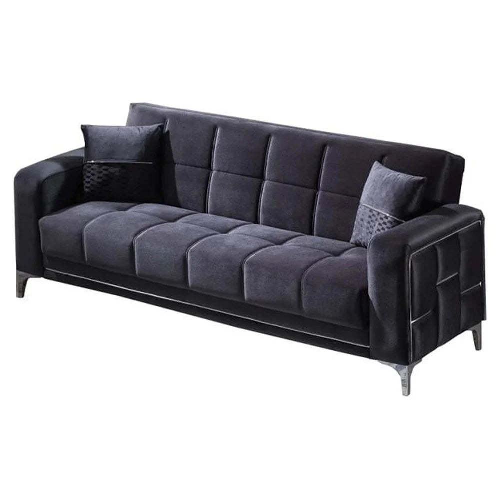Anthracite Convertible Sleeper Loveseat O871499