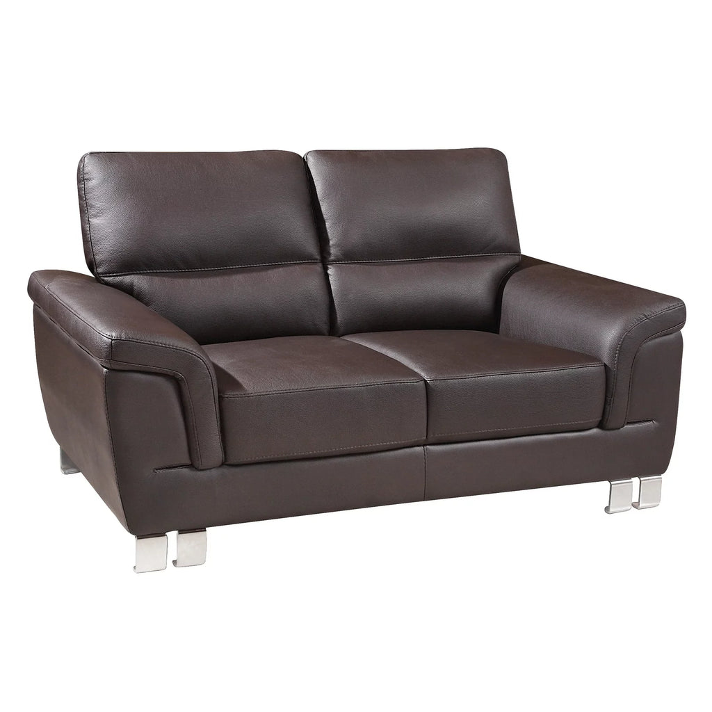 84" Gray Faux Leather Reclining Sofa P5819