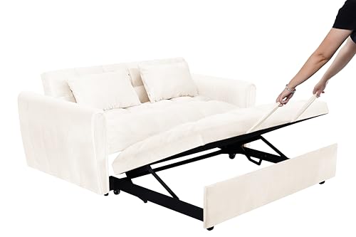 Dark Gray Velvet 3 in 1 Sleeper Sofa Bed G4645