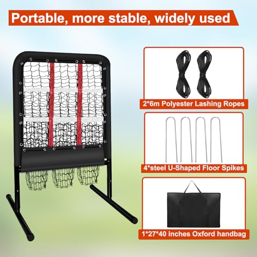 9 Hole Pitching Net with Strike Zone and Handbag E266198
