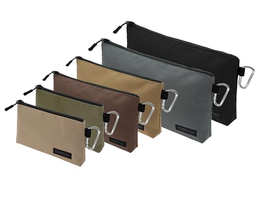 Heavy Duty Tool Pouch with YKK Zipper 6 Pack Large 12inch D793758
