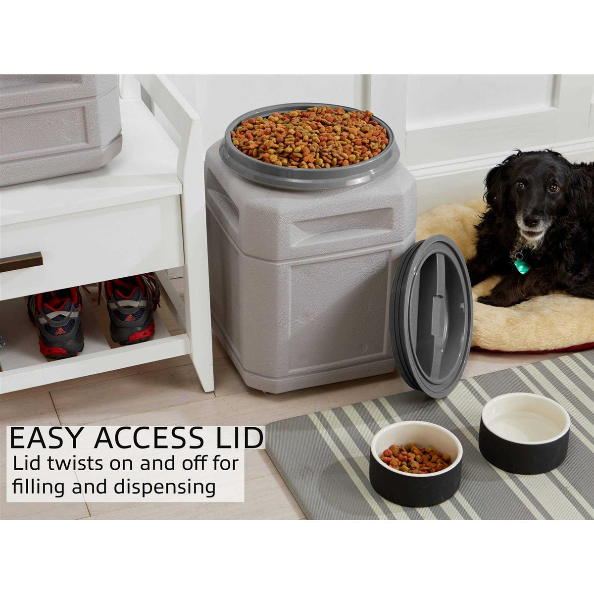 Pet Food Storage Container with Scoop V398