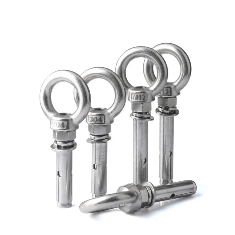 304 Stainless Steel Lifting Eye Bolt M6x50mm 4pcs U382875