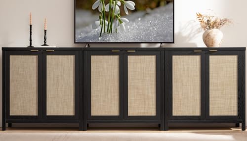 Rattan Sideboard Buffet Credenza Cabinet with Storage H801087