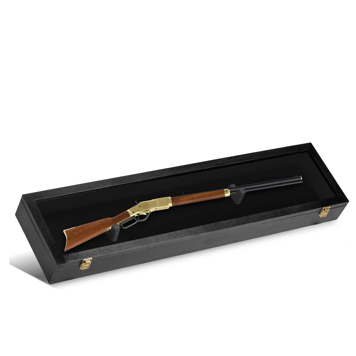 Clear Acrylic & Hardwood Gun Display Case G809