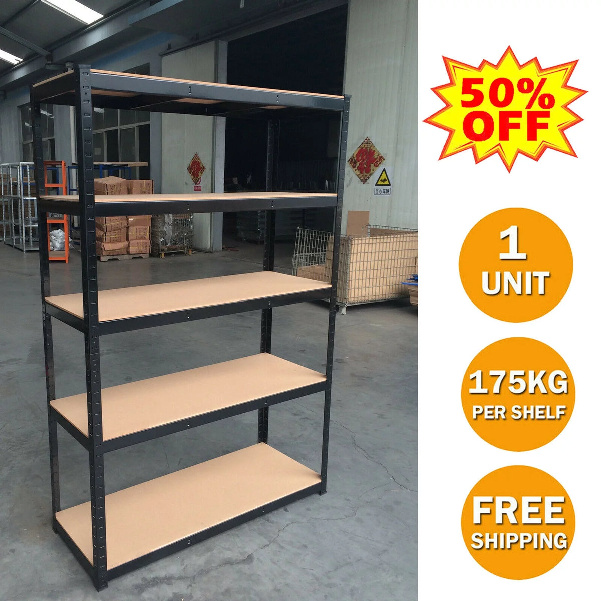 5-Tier Heavy Duty Metal Shelving Storage Unit V5312