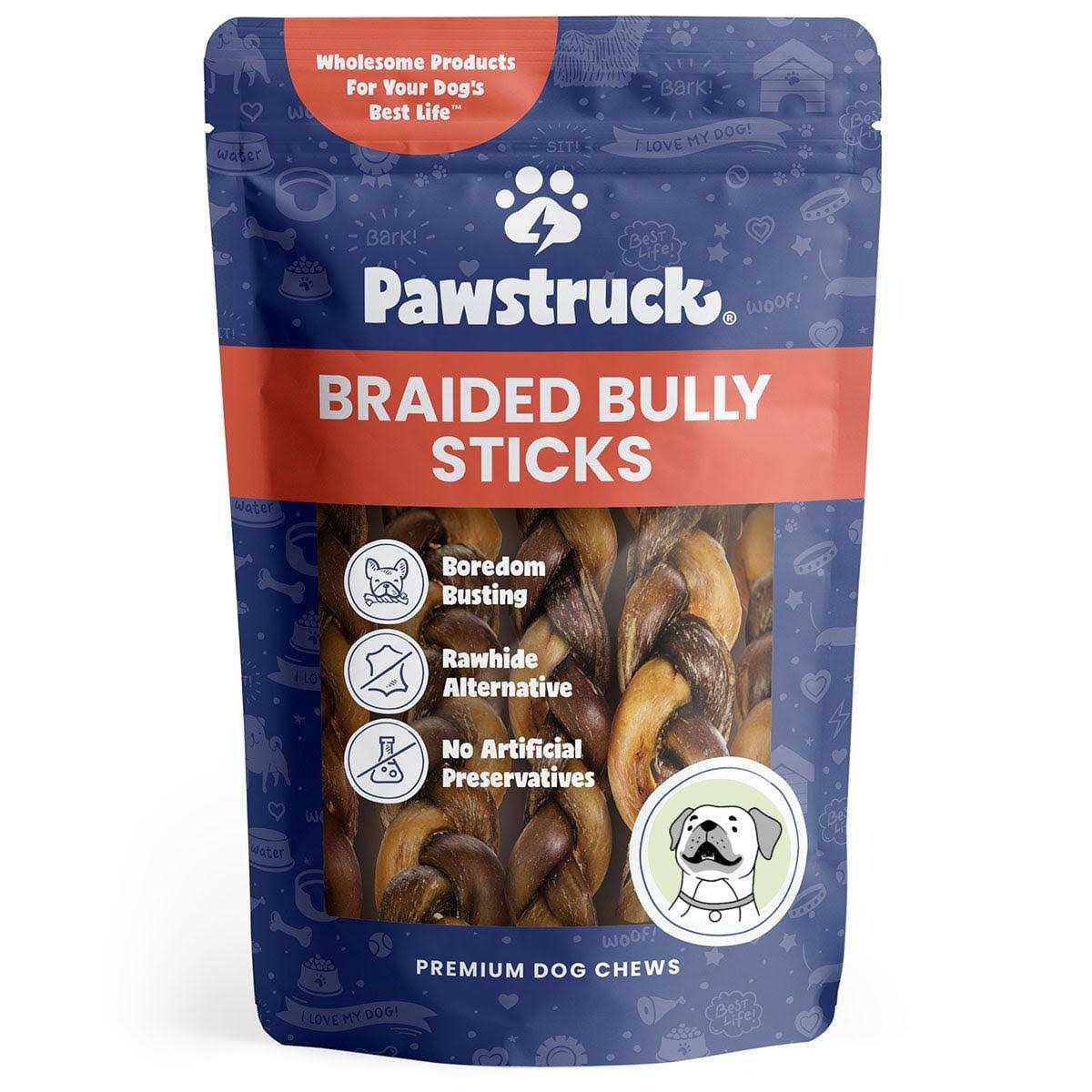 Braided Bully Sticks Dog Treats S955779