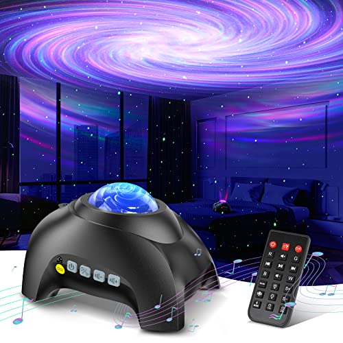 Aurora Projector with 33 Light Effects, LED Star Projector, Remote Control, Bluetooth Speaker W404