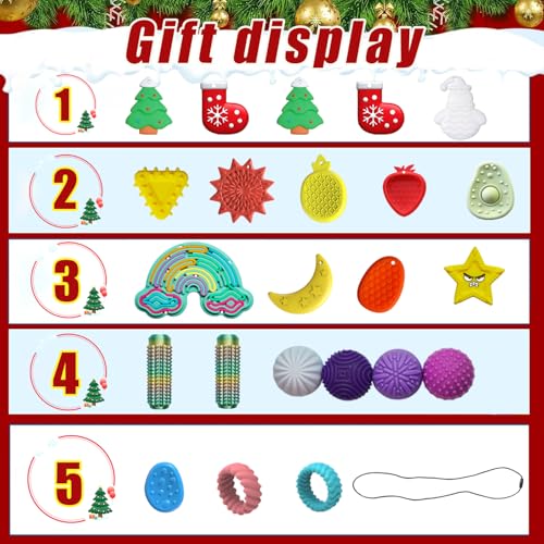 24 Days Countdown Fidget Toys Sensory Stone Set V742877