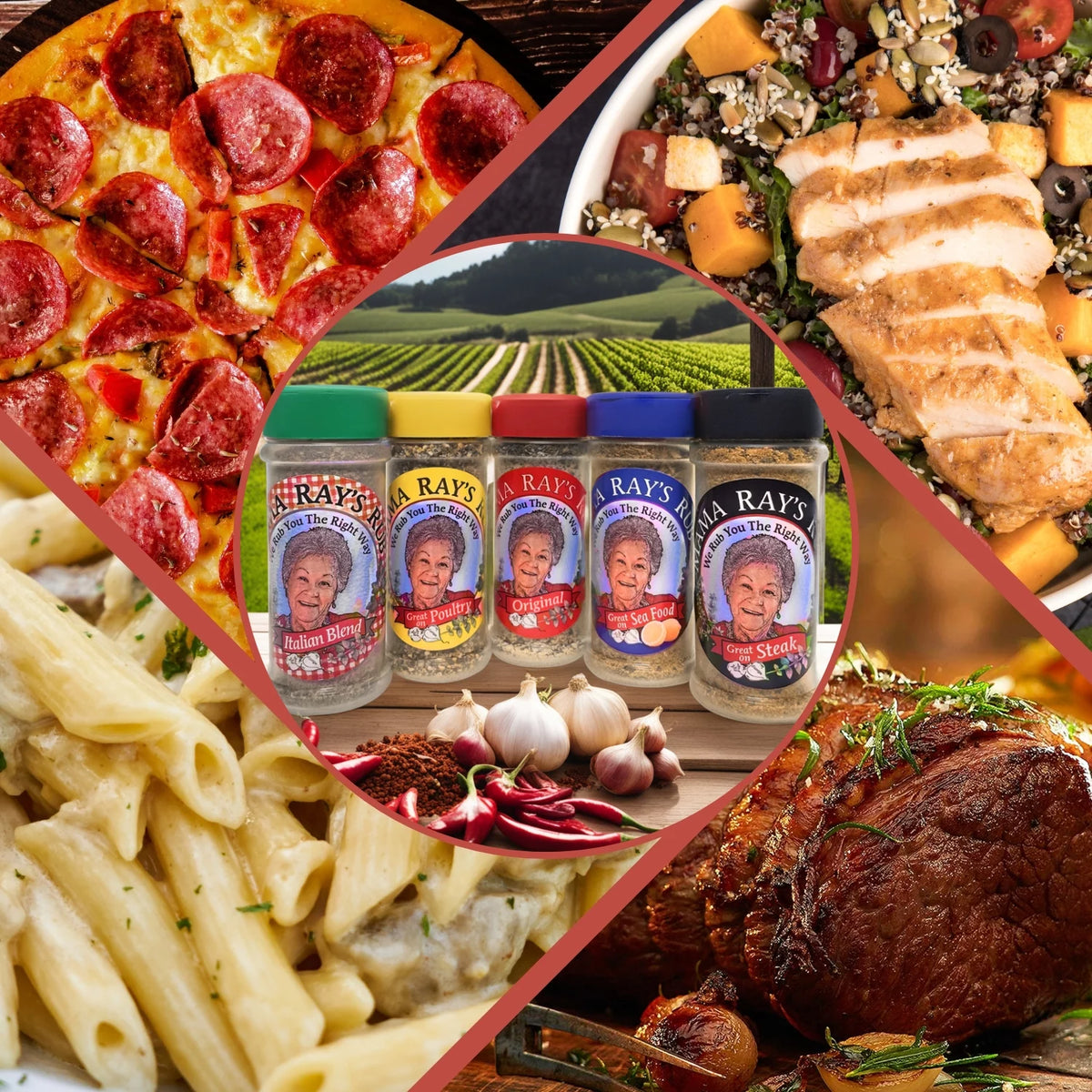 5 Variety Pack Seasoning 4oz Bottles T99244