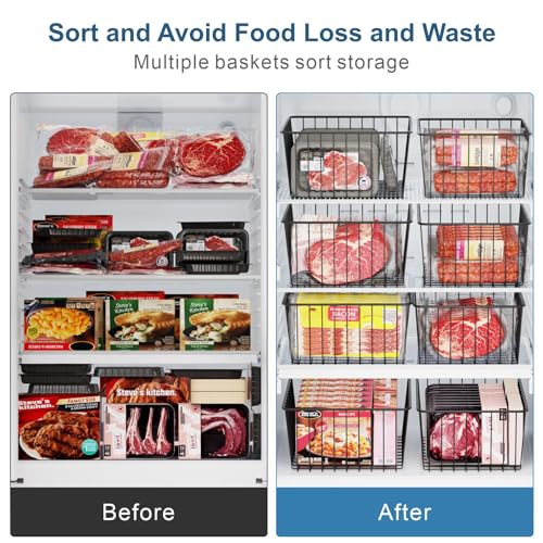 4 Pack White Freezer Organizer Bins D4592