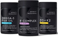 Vitamin B-Complex, Omega 3 Fish Oil & Vitamin K2 MK7 + Vegan D3 G716