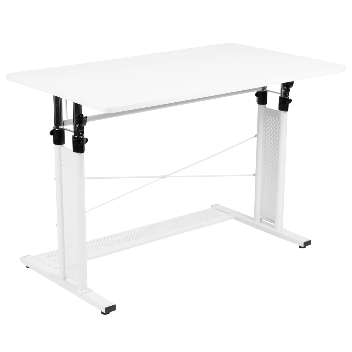 Height Adjustable Sit to Stand Home Office Desk White S27118