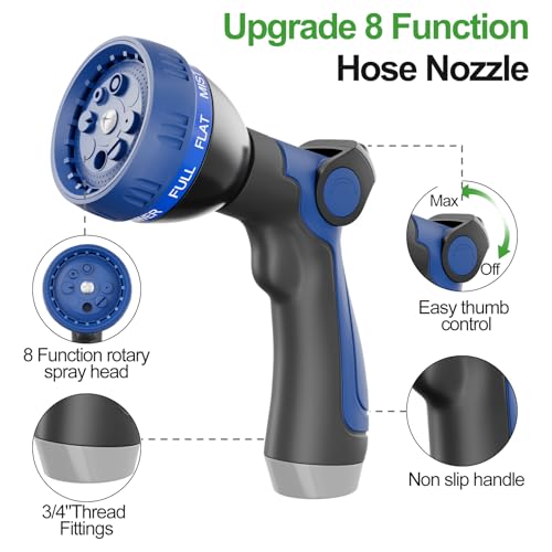 50ft 304 Stainless Steel Garden Hose with Nozzles G314745