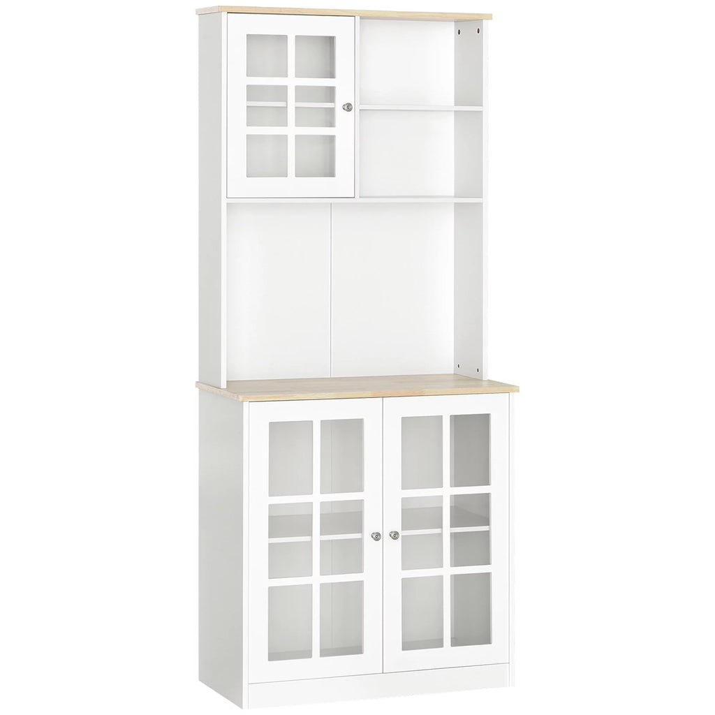White Kitchen Buffet with Hutch F898