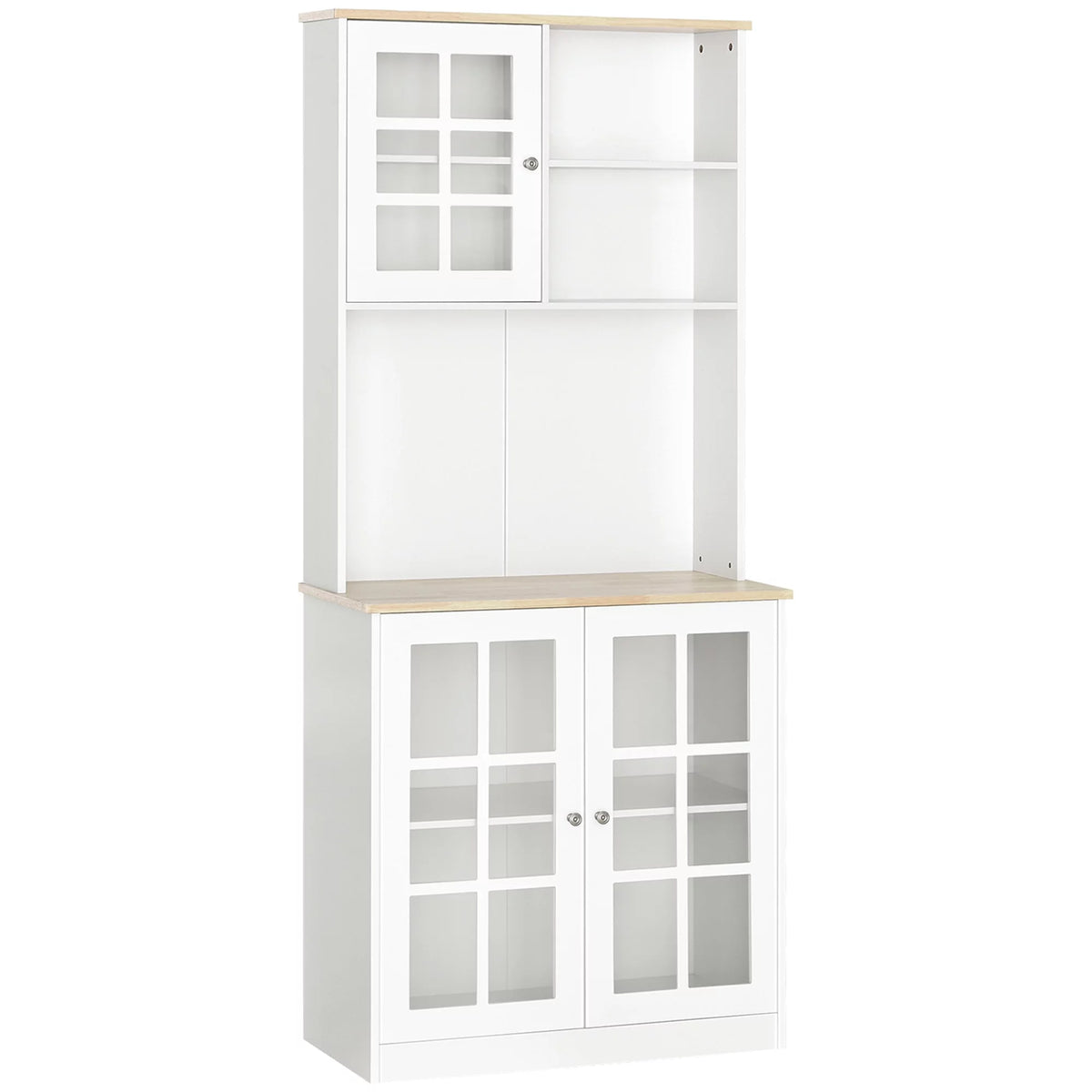 White Kitchen Buffet with Hutch F898