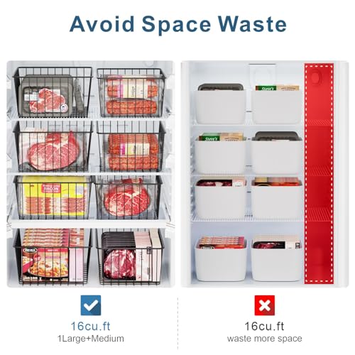4 Pack White Freezer Organizer Bins D4592