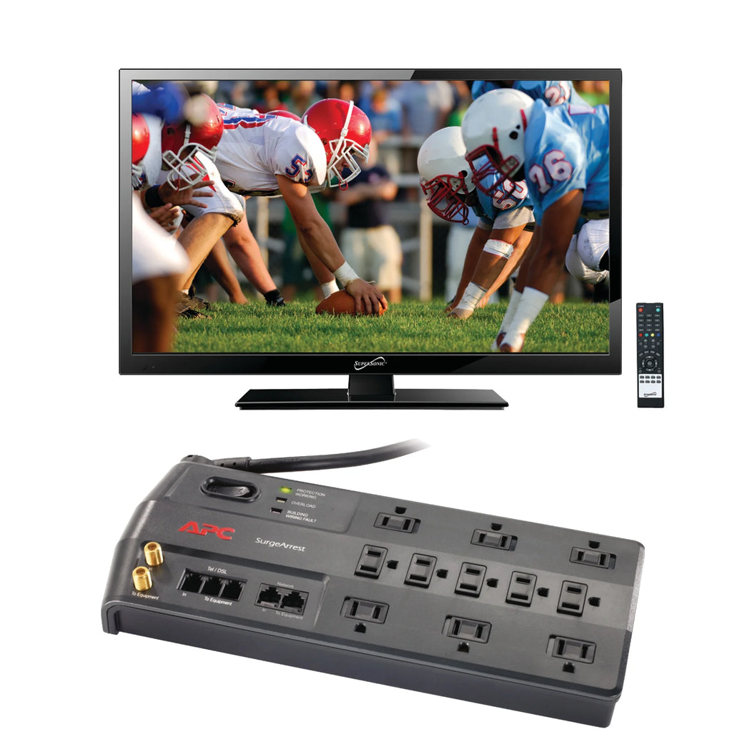 19" 720p LED TV and 11-Outlet Surge Protector J431688