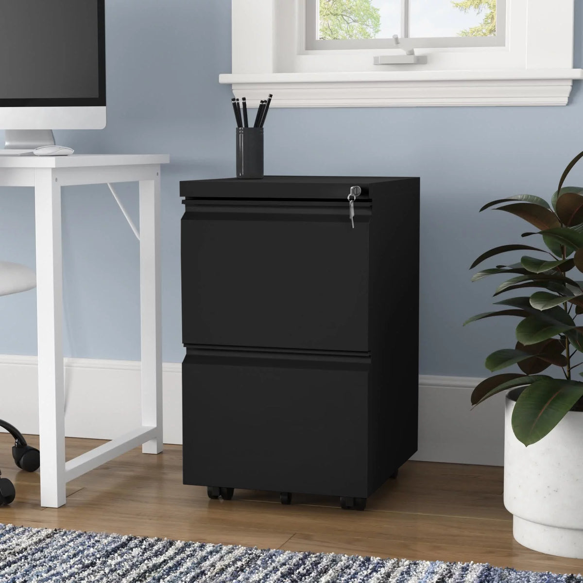 2 Drawer Locking Steel File Cabinet A574