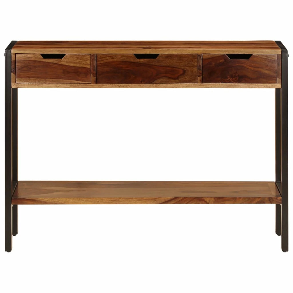 Solid Sheesham Wood Sideboard with 3 Drawers P667