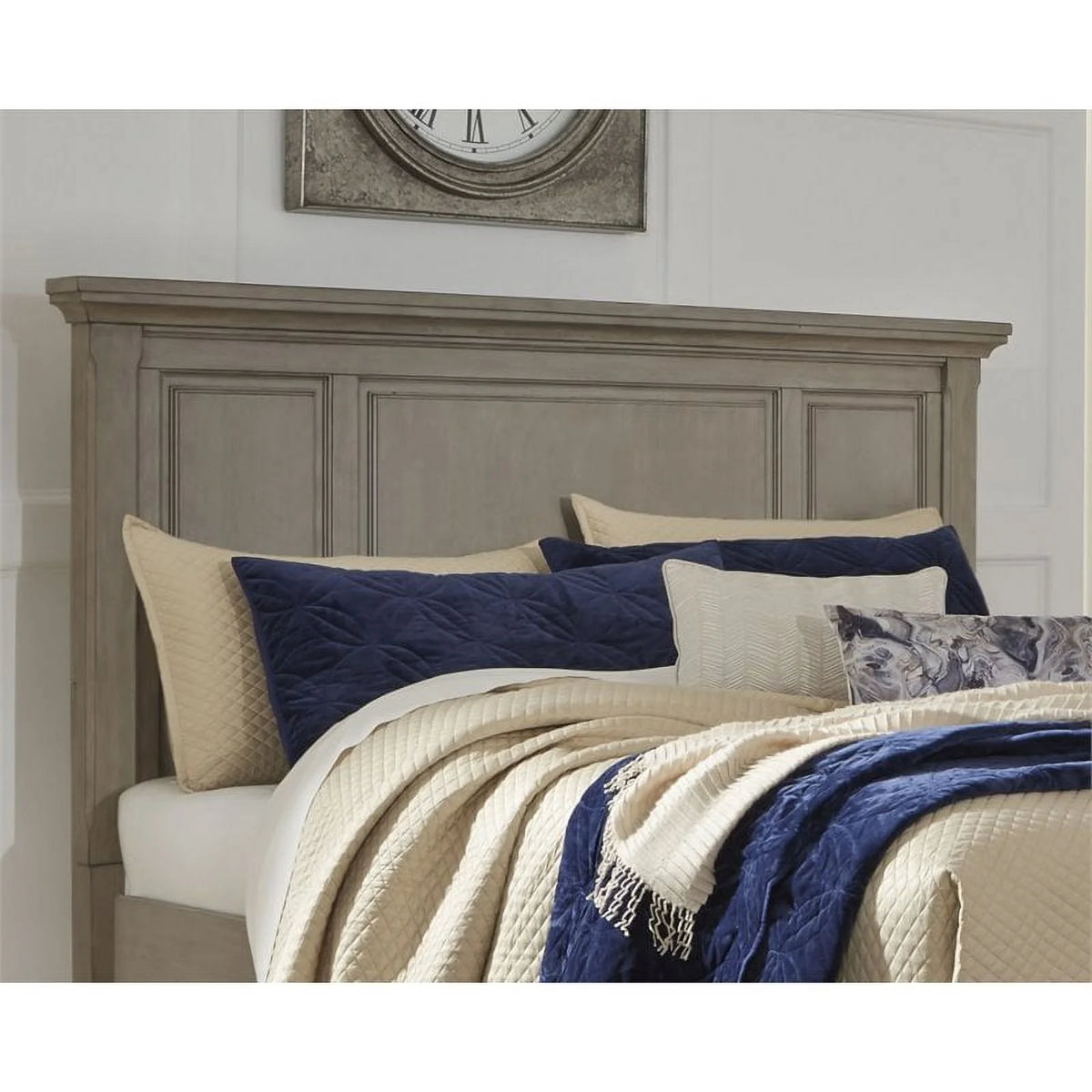 Queen Panel Headboard in Light Gray X488