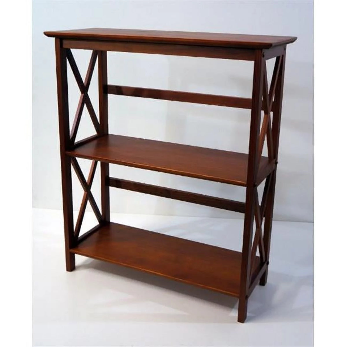 Walnut 3 tier Bookcase D786490