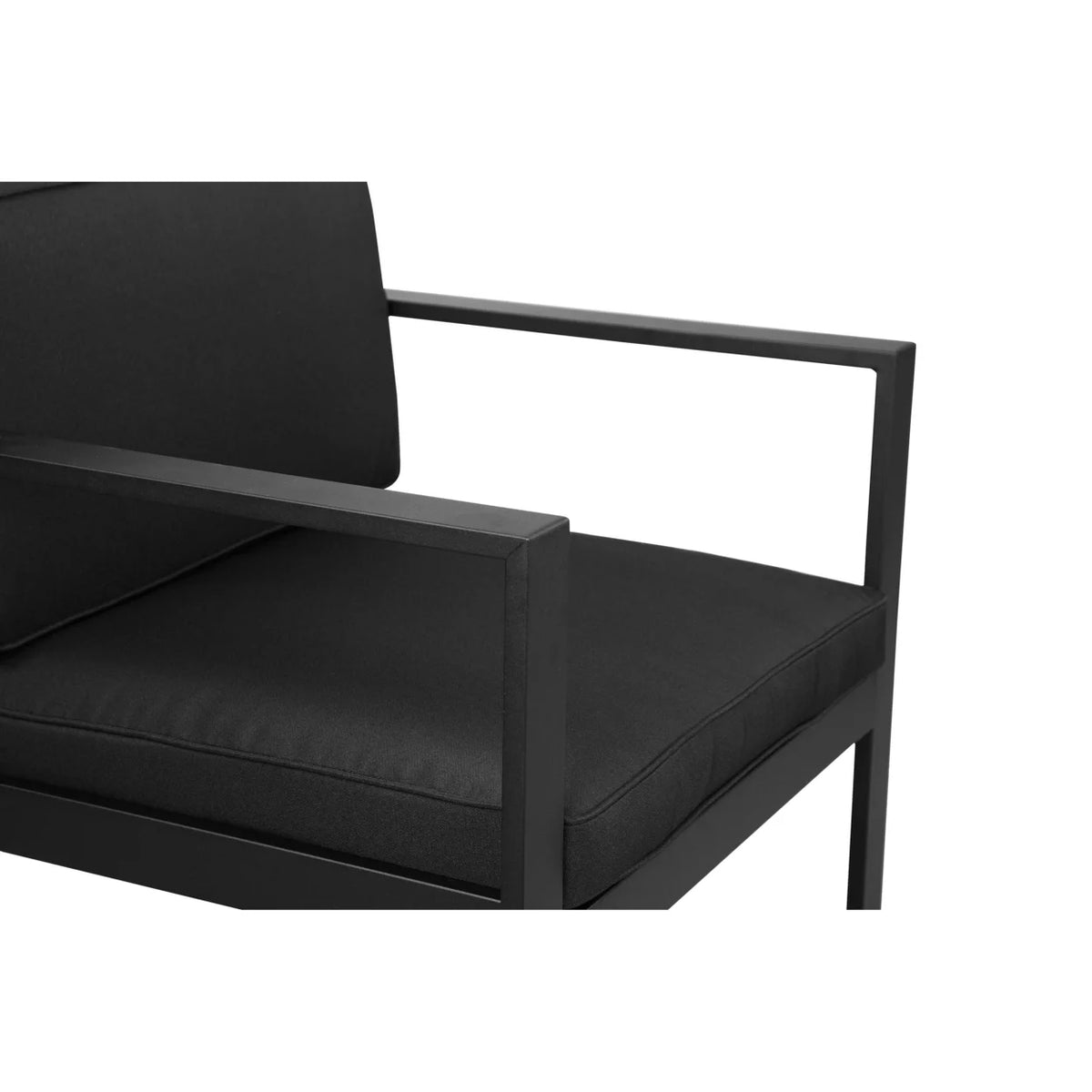 29 Inch Jet Black Aluminum Armchair P7026