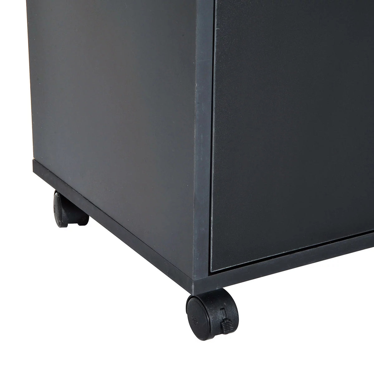 24" Rolling End Table Cart Nightstand Organizer, Black C958