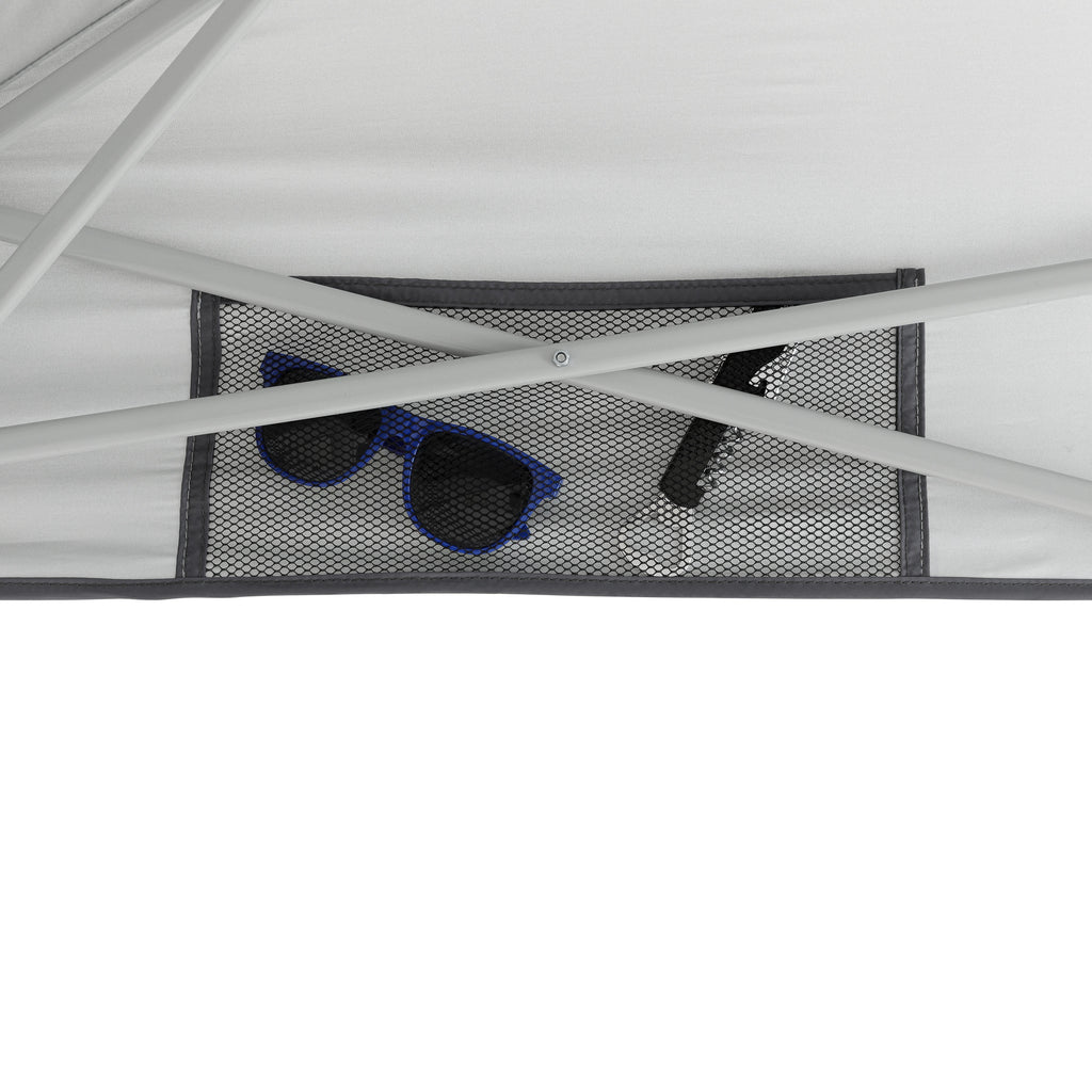 6 x 4 Ft Pop Up Instant Tent Canopy with Half Sun Shade, Gray I39682