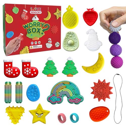24 Days Countdown Fidget Toys Sensory Stone Set V742877