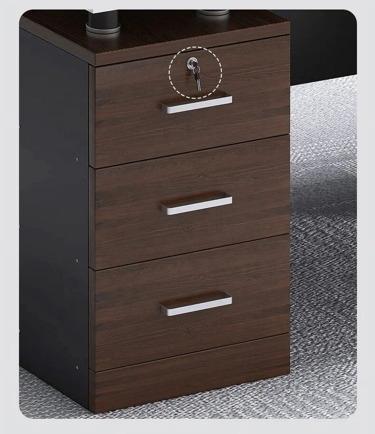 Computer Writing Desk with Drawers C368542