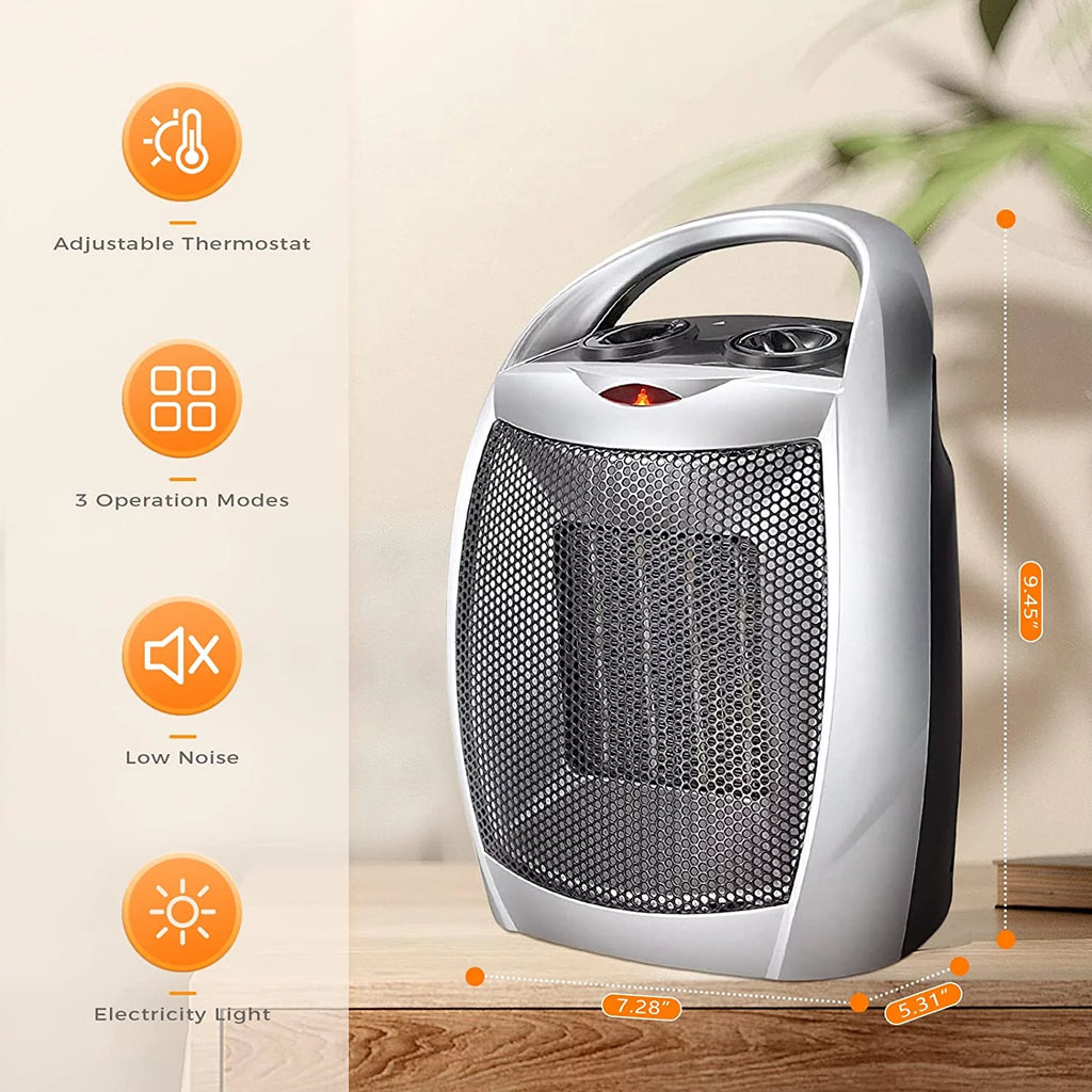 1500W Ceramic Portable Space Heater with Thermostat U820597