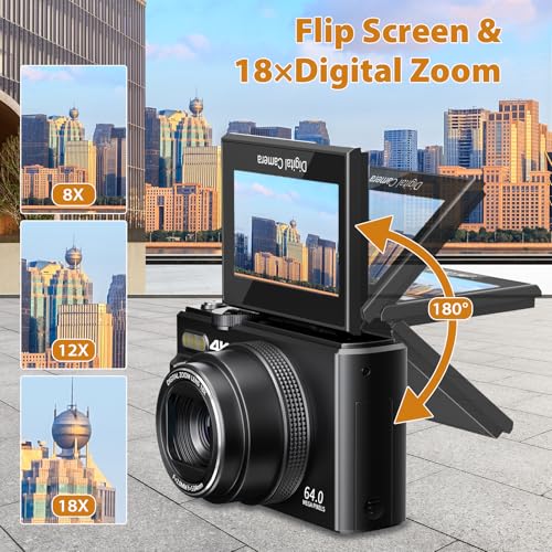 4K 64MP Digital Camera with 18X Digital Zoom K1716