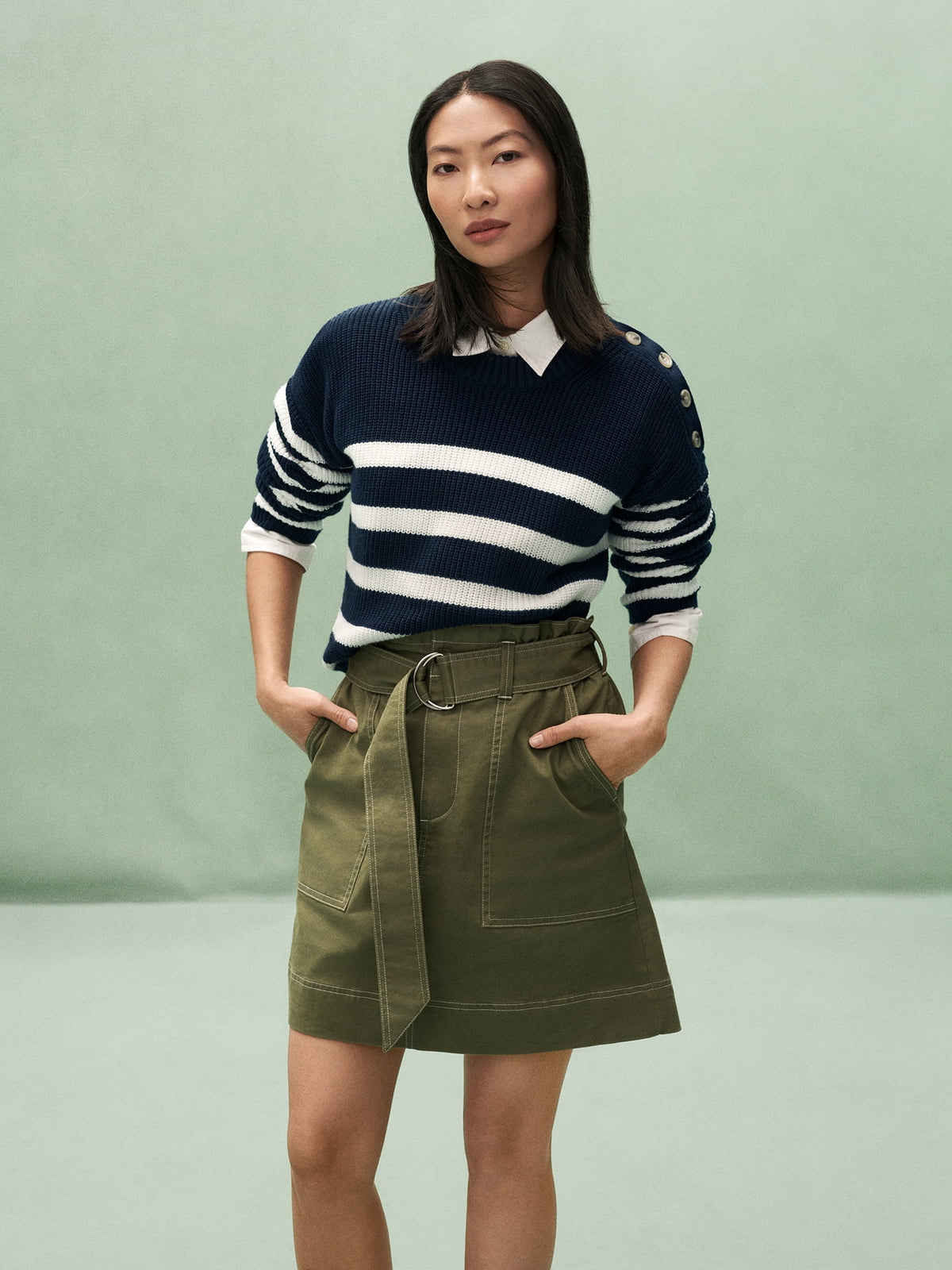 Women’s Paperbag Waist Mini Skirt N945510