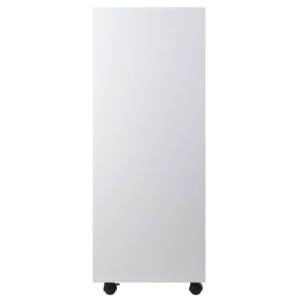 White 5 Drawer Rolling Wood Dresser X644623