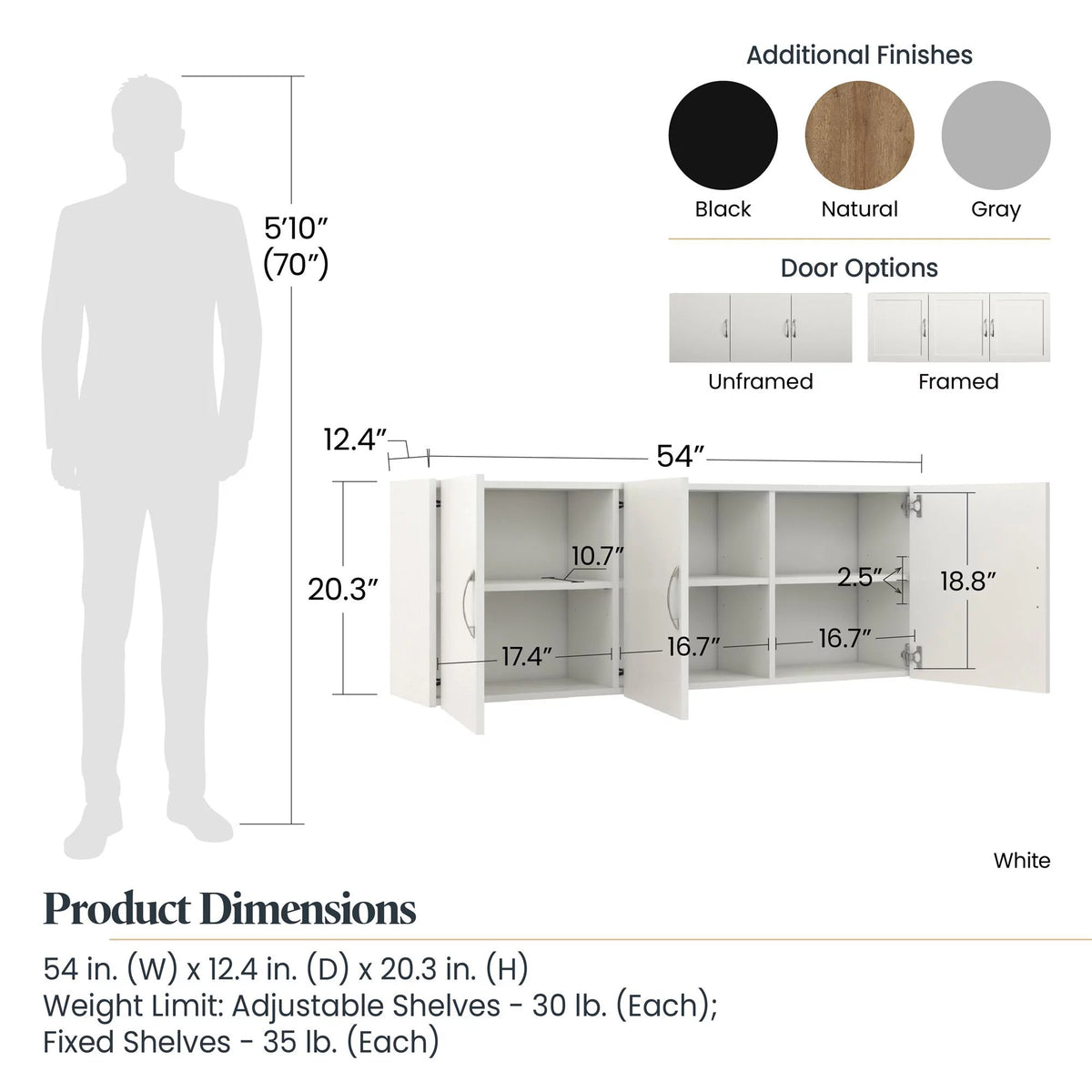 54" Wall Cabinet Q475