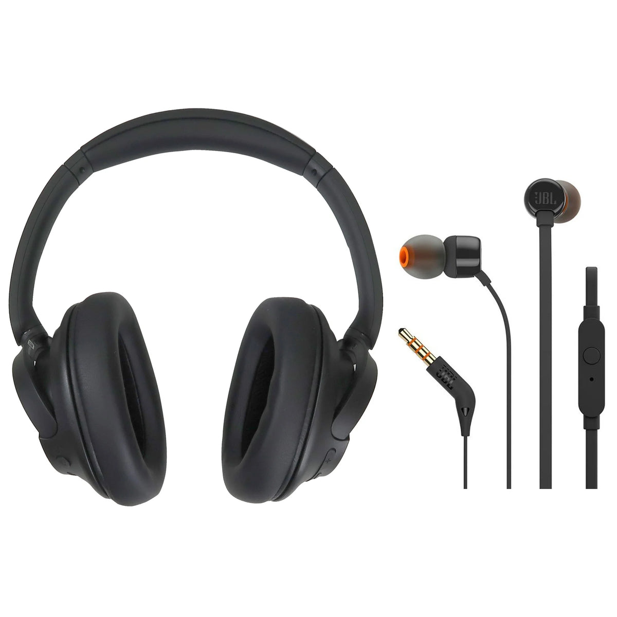 Black Wireless Over-Ear Noise-Canceling Headphones E117