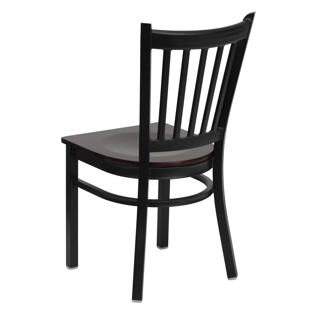 Black Vertical Back Metal Restaurant Chair I882