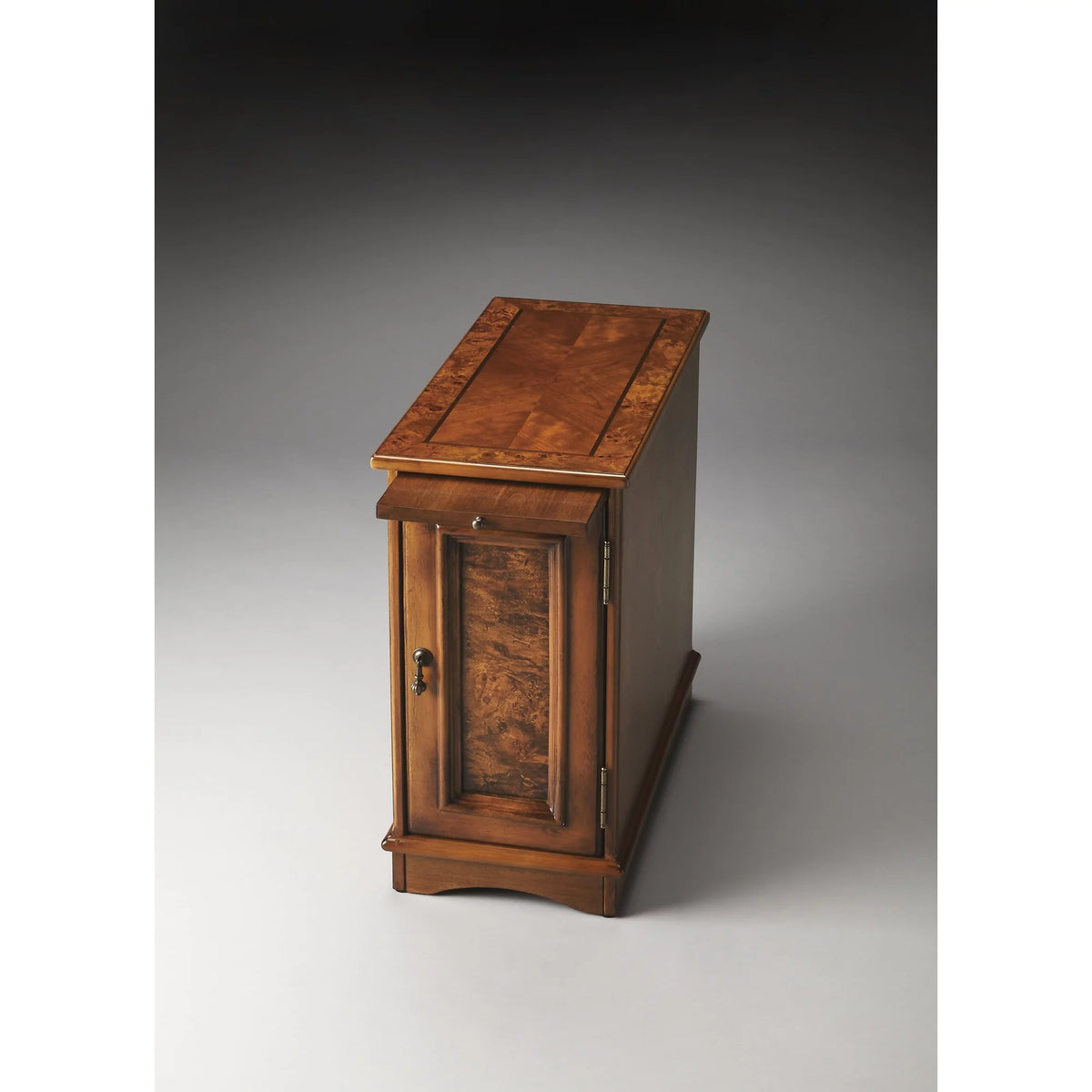 Olive Ash Brown Cabinet End Table L649